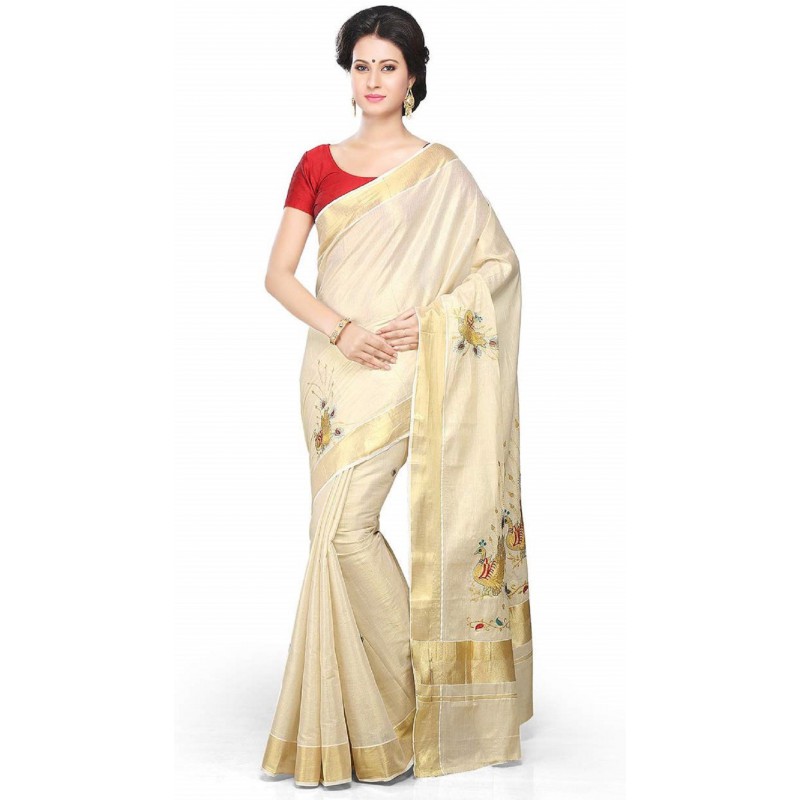 kasavu tissue sarees(Beige)