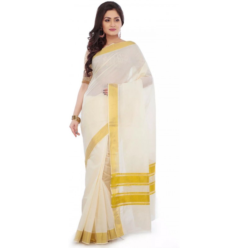 kasavu cotton sarees (Beige)